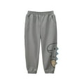 thumbnail image 1 of Eltusu Toddler Boys Cotton Sweatpants, Elastic Bottom Casual Printed Elastic Waist Jogger Pants Gray Size 2-3 T, 1 of 2