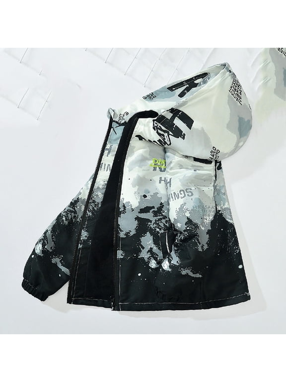 Toddler Boys Jackets, Hooded Lightweight Windproof Waterproof Spring Fall Outerwear Black Size 3-4 T
