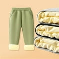 thumbnail image 1 of Eltusu Toddler Boys Winter Sweatpants , Casual Running Soft Elastic Bottom Warm Joggers Army Green Size 3-4 T, 1 of 2
