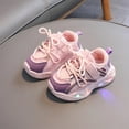 thumbnail image 1 of Eltusu Toddler Boys Light up Sneakers, Lightweight Lace up Running No Slip Athletic Shoes Pink Size 8.5 US, 1 of 4