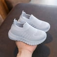 thumbnail image 1 of Eltusu Toddler Boys Sneakers, Breathable No Slip Lightweight Slip on Athletic Shoes Gray Size 4-5 T, 1 of 4