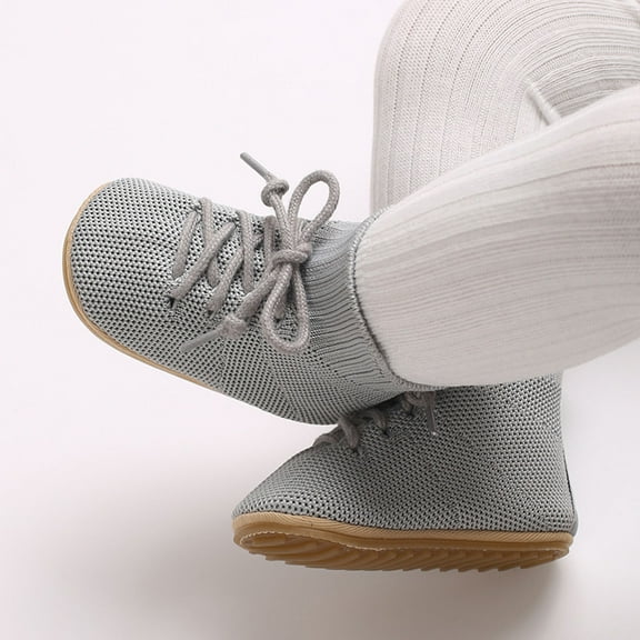 Eltusu Toddler Boys Sneakers, Lightweight No Slip Mesh Slip on Walking Shoes Gray Size 4-6(Toddler)