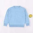 thumbnail image 1 of Eltusu Toddler Boys Sweaters, Crew Neck Long Sleeve Thermal Knitting Cotton Winter Tops Light Blue Size 4-5T, 1 of 4