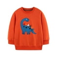 thumbnail image 1 of Eltusu Toddler Boys Sweatshirts, Long Sleeve Crew Neck Cotton Printed Spring Fall Tops Orange Size 2 T, 1 of 2