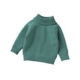 thumbnail image 1 of Eltusu Toddler Boys Turtleneck Sweaters, Soft Solid Color Thermal Pullover Winter Tops Green Size 2-3 T, 1 of 2
