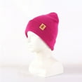 thumbnail image 1 of Eltusu Toddler Girls Beanies, Fashion Soft Stretch Warm Winter Hats Hot Pink Size 1-4 T, 1 of 3