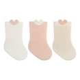 thumbnail image 1 of Eltusu Toddler Girls Cotton Socks, Mid-Calf 3 Pieces Soft Comfort Spring Fall Socks Pink Size 3-5 T, 1 of 2