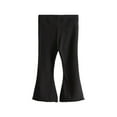 thumbnail image 1 of Eltusu Toddler Girls Flare Leggings, Stretch Cotton Athletic Elastic Waist Tight Pants Black Size 4 T, 1 of 3