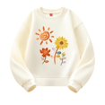 thumbnail image 1 of Eltusu Toddler Girls Graphic Sweatshirts, Crewneck Pullover Long Sleeve Cotton Spring Fall Tops Beige Size 3-4 T, 1 of 2