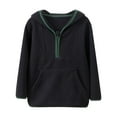 thumbnail image 1 of Eltusu Toddler Boys Hoodies with Zipper, Long Sleeve Solid Color Loose Pullover Spring Fall Sweatshirts Dark Gray Size 4-5 T, 1 of 2