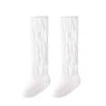 thumbnail image 1 of Eltusu Toddler Girls Knee High Socks, Tight Stretch Cotton Casual School Uniform Socks White Size 3-5T, 1 of 4