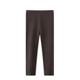 thumbnail image 1 of Eltusu Toddler Girls Leggings, Casual Elastic Waist Cotton Stretch Tight Pants Brown Size 2-3T, 1 of 1