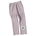 thumbnail image 1 of Eltusu Toddler Girls Leggings, Elastic Waist Stretch Cotton Casual Winter Pants Purple Size 3-4 T, 1 of 4