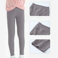 thumbnail image 1 of Eltusu Toddler Girls Leggings with pockets, Elastic Waist Casual Solid Color Stretch Girls Pants Gray Size 4-5 T, 1 of 8