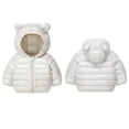 thumbnail image 1 of Eltusu Toddler Girls Puffer Jackets, Thermal Zip up Hooded Windproof Winter Outerwear White Size 5 T, 1 of 4