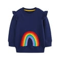 thumbnail image 1 of Eltusu Toddler Girls Sweatshirts, Crew Neck Cotton Long Sleeve Graphic Spring Fall Tops Blue Size 2 T, 1 of 2