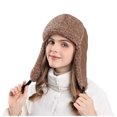 thumbnail image 1 of Eltusu Women Beanie Hat with Ear Flaps, Ski Windproof Warm Comfy Winter Hat Coffee Size Free Size, 1 of 3