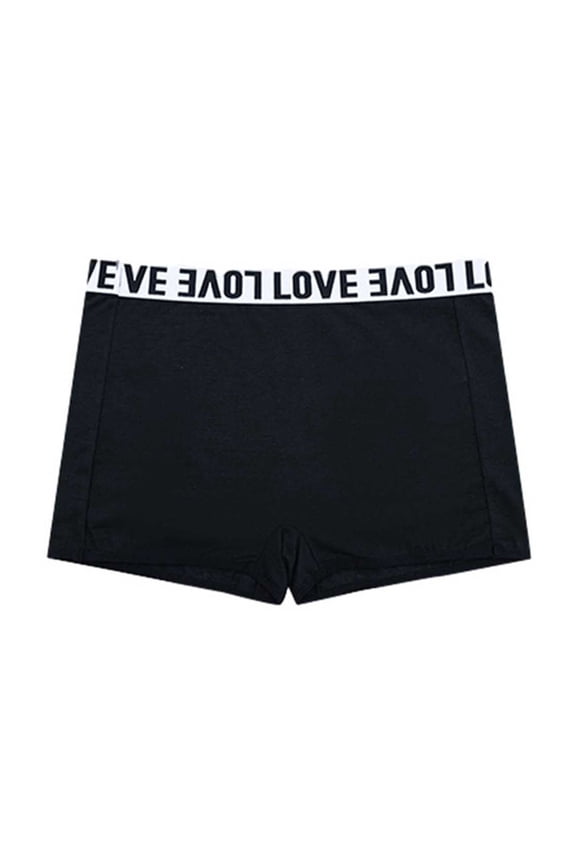 Women Boyshort Underwear, Elastic Waist Comfort Stretch Flex Fit Boxer Briefs Black Size L