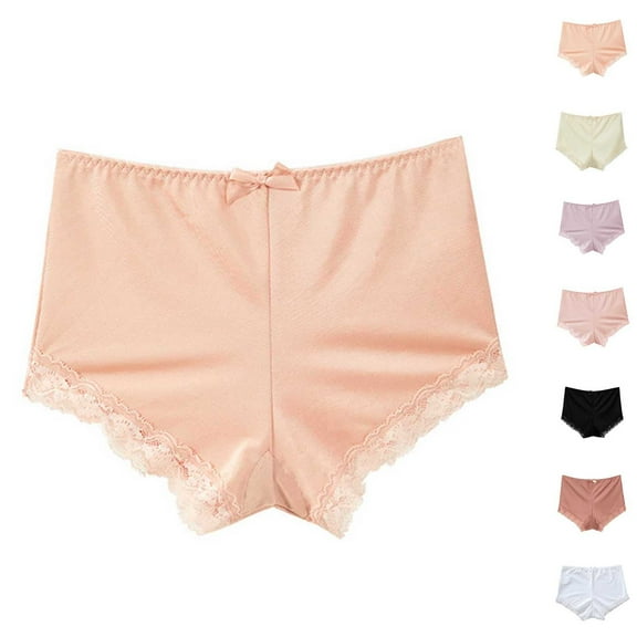 Eltusu Women Brief Underwear, Breathable Mid-Waist Stretchy Comfy Women Panties Gold Size S-XL