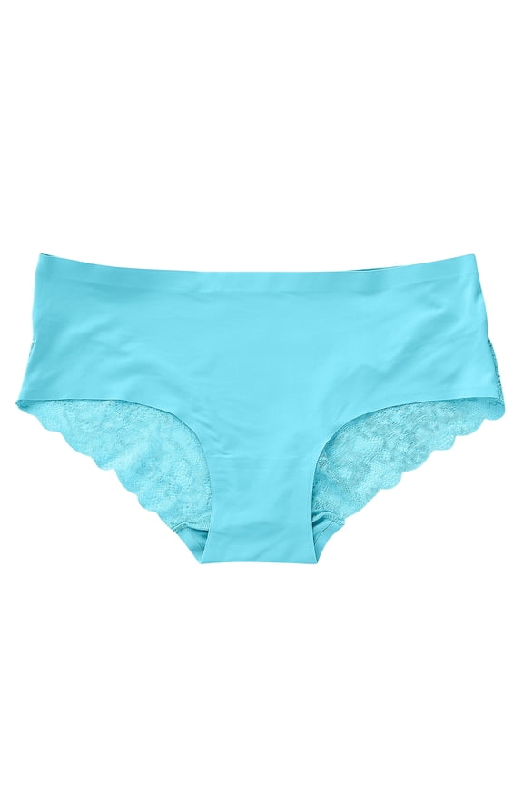 Women Briefs, Soft Elastic Waist Comfy Stretch Women Underwear Sky Blue Size L