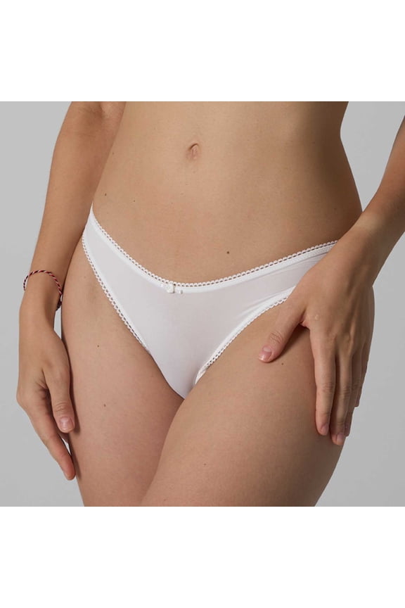 Women Cheeky Panties, Comfy Stretch Elastic Waist Flex Fit Women Bikini Underwear White Size L
