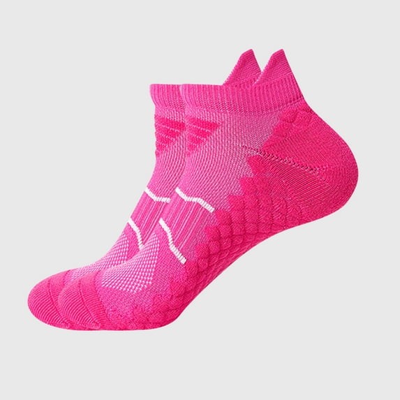 Eltusu Women Cotton Socks, Comfort Breathable Low Cut Running Ankle Socks Hot Pink Size Free Size