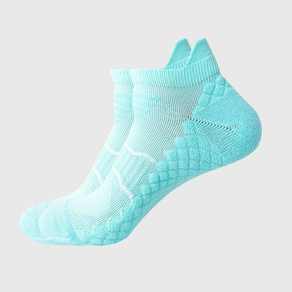 Eltusu Women Cotton Socks, Comfort Breathable Low Cut Running Ankle Socks Light Blue Size Free Size