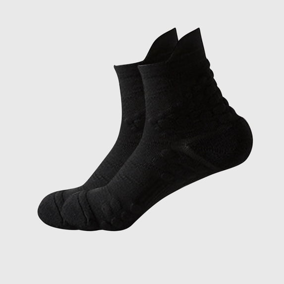 Eltusu Women Cotton Socks, Mid-Calf Athletic Comfort Breathable Crew Socks Black Size Free Size