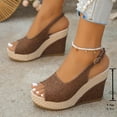thumbnail image 1 of Eltusu Women Espadrilles Wedge Sandals, Adjustable Dress No Slip Open Toe Platform Shoes 41 Size 8.5, 1 of 8