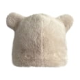 thumbnail image 1 of Eltusu Women Fleece Hat, Bear Ear Comfort Warm Windproof Winter Hat Beige Size Free Size, 1 of 1