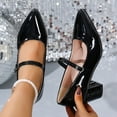 thumbnail image 1 of Eltusu Women High Heels, None Slip Casuial PU Pointed Toe Dress Shoes Black Size 8.5, 1 of 7