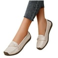 thumbnail image 1 of Eltusu Women Loafer Flat Shoes, Breathable Round Toe Comfy No Slip Dress Shoes Beige Size 6, 1 of 7