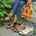 thumbnail image 1 of Eltusu Women Platform Sandals, Open Toe Ankle Strap Non-Slip Beach Dress Sandals Shoes Black Size 9, 1 of 8