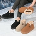 thumbnail image 1 of Eltusu Women Snow Boots, Round Toe Windproof Soft Warm Winter Booties Shoes Black Size 5.5-9, 1 of 10