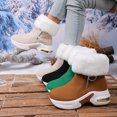 thumbnail image 1 of Eltusu Women Snow Boots, Soft Windproof Thermal Comfy Winter Shoes Beige Size 5.5-9.5, 1 of 9
