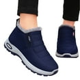 thumbnail image 1 of Eltusu Women Snow Boots, Windproof Thermal Soft Fashion Winter Booties Shoes Dark Blue Size 8.5, 1 of 3