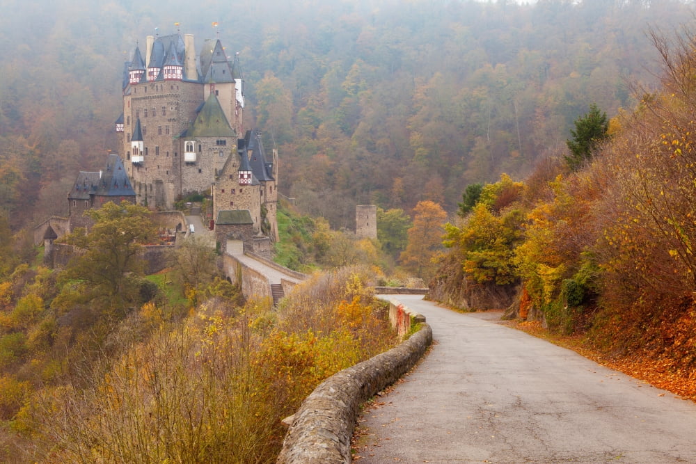 Eltz Castle in autumn Rhineland-Palatinate Germany Canvas Art - Panoramic Images (27 x 9)
