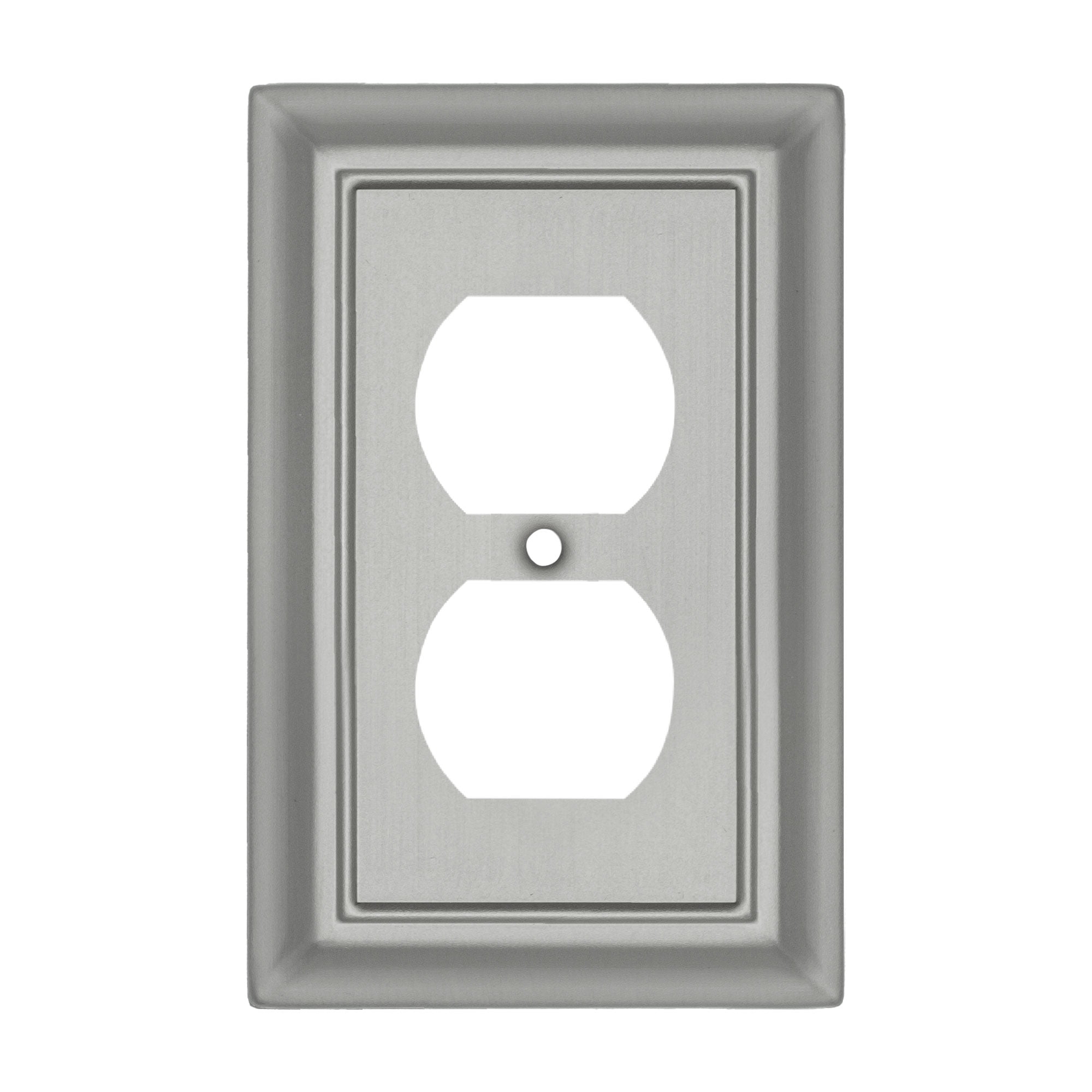 Elumina 150DNNB Sydney Satin Nickel Steel 1 Duplex Wallplate
