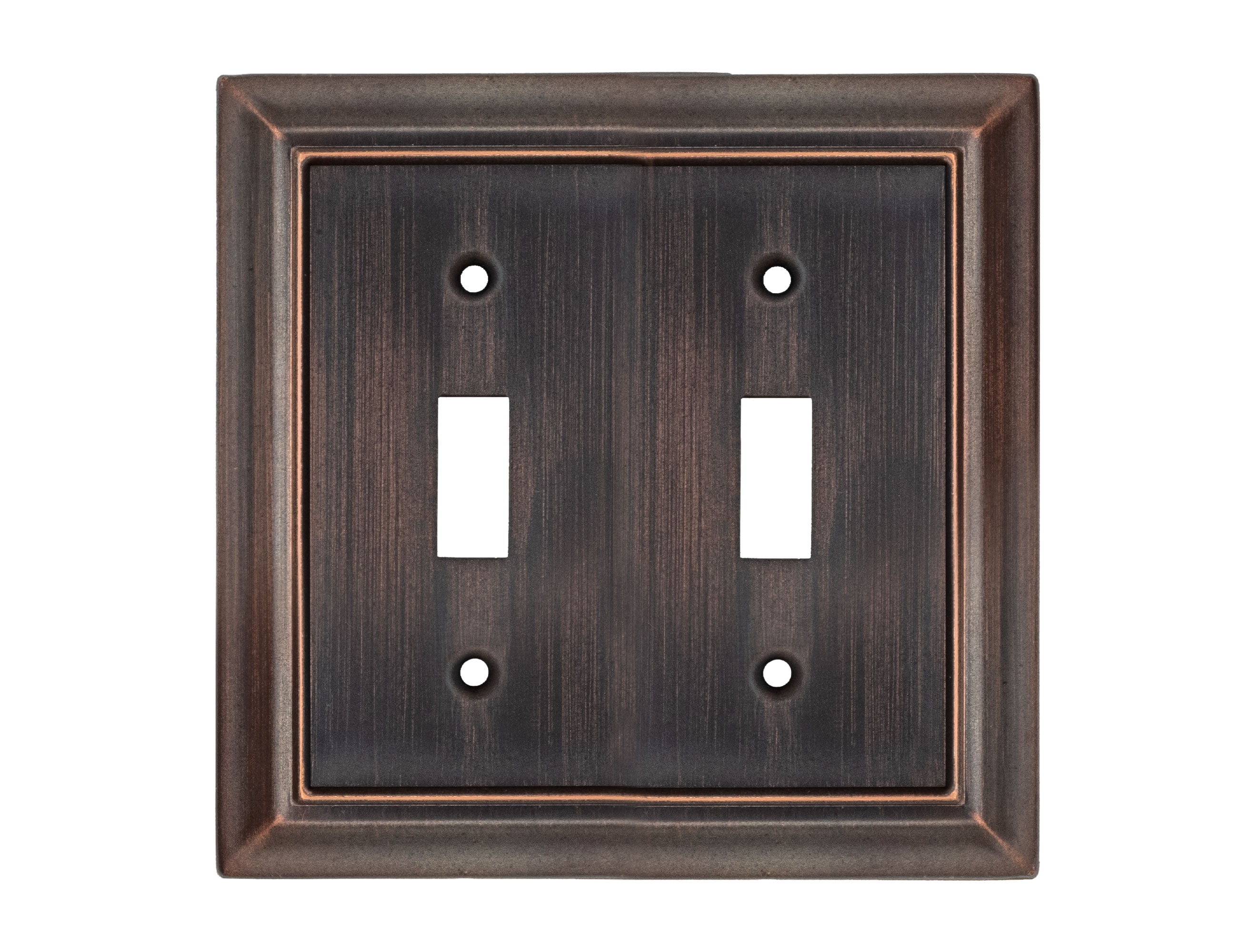Elumina 150TTDBNB Sydney Aged Bronze Steel 2 Toggle Standard 5 in. Tall Wallplate
