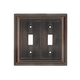 thumbnail image 1 of Elumina 150TTDBNB Sydney Aged Bronze Steel 2 Toggle Standard 5 in. Tall Wallplate, 1 of 5