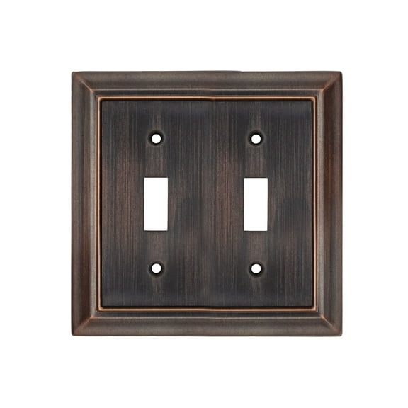 Elumina 150TTDBNB Sydney Aged Bronze Steel 2 Toggle Standard 5 in. Tall Wallplate