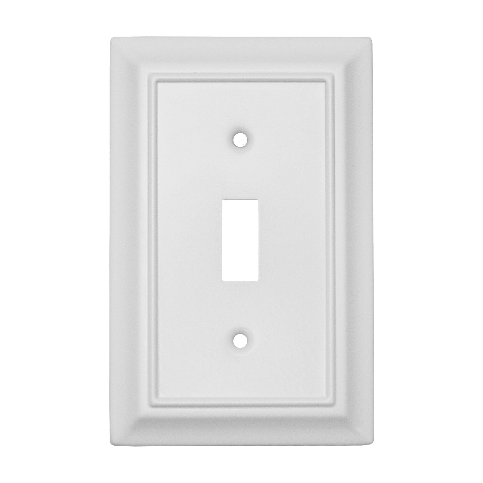 Elumina 150TWNB Sydney White Steel 1 Toggle Standard 5" Tall Wallplate