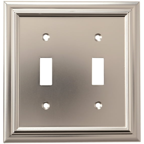 Elumina Continental 2 Toggle Wall Plate, Satin Nickel