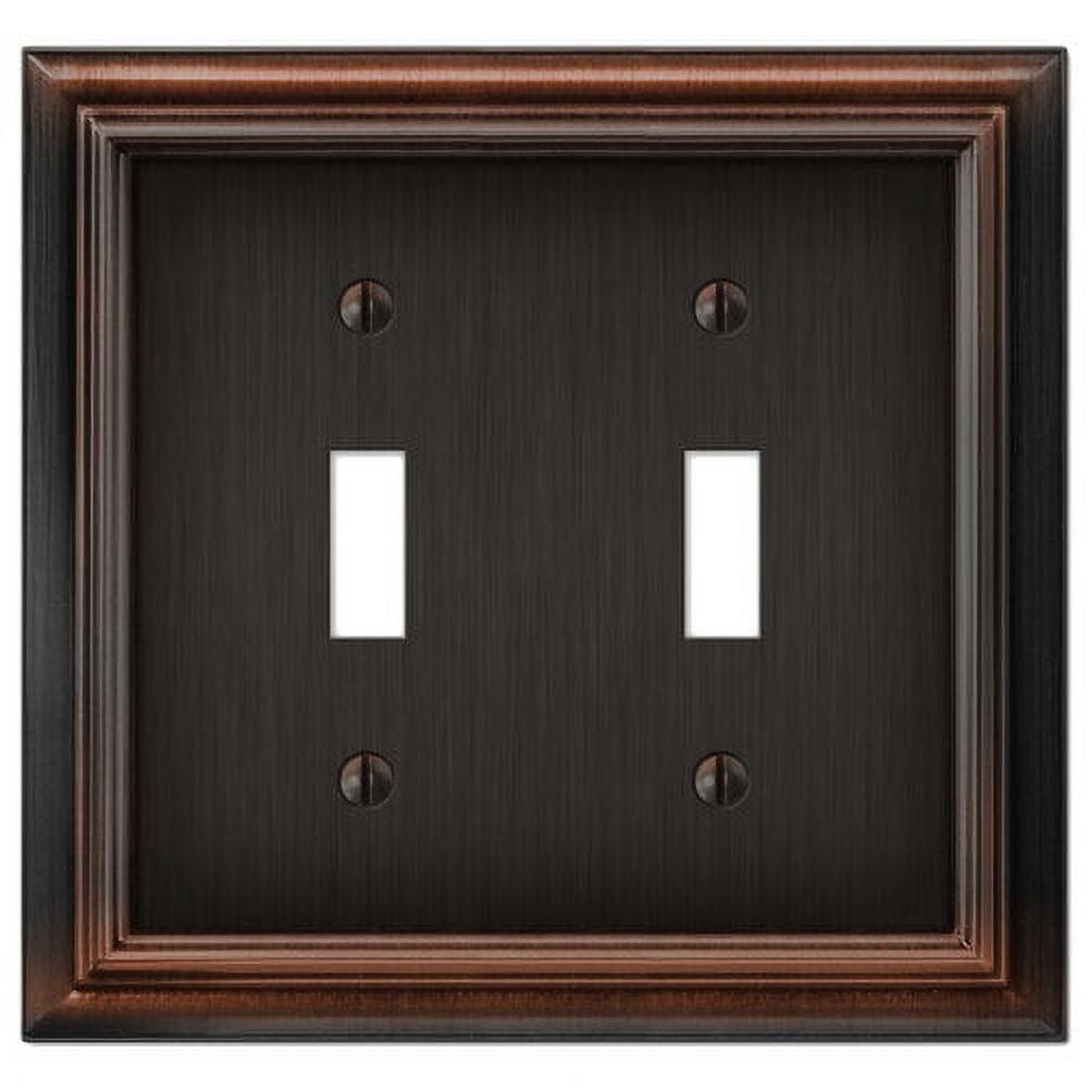 Elumina Continental Cast 2 Toggle Wallplate, Aged Bronze