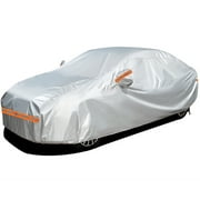 Eluto Car Cover, Waterproof Reflective Design, All Weather Sun Rain Dust UV Protection Universal for Sedan SUV, L - 185" x 71" x 59"