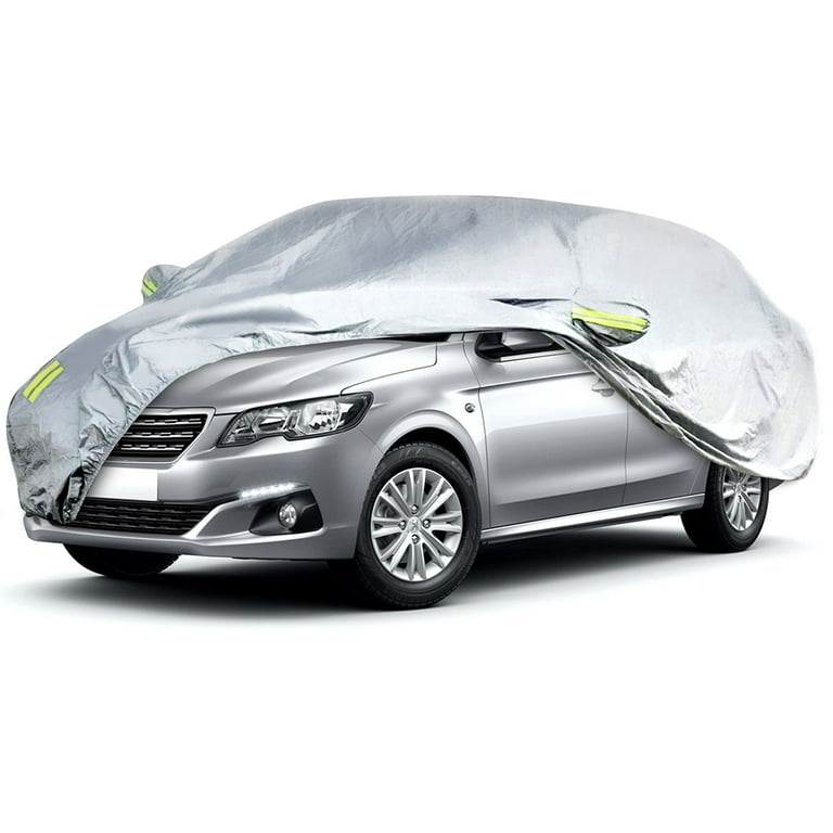 Eluto Sedan Car Cover Universal, Indoor Outdoor Waterproof Full Sun UV Snow  Dust Resistant Protection Cover, Silver, Size XXL - 208.66x78.74x59.05 