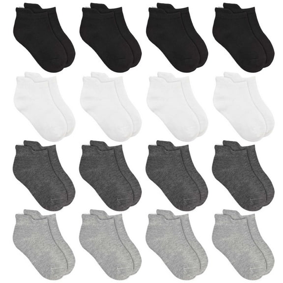 Elutong 16 Pairs Kids Socks Boys Soft Low Cut Ankle Socks for 2-14 Years Boys Girls