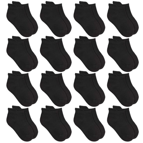 Elutong 16 Pairs Kids Socks Boys Soft Low Cut Ankle Socks for 2-14 Years Boys Girls