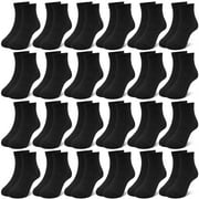 Elutong 24 Pairs Kids Socks Boys Girls Socks, Crew Athletic Socks Mid Cut Casual Socks for Kids 1-14 Years