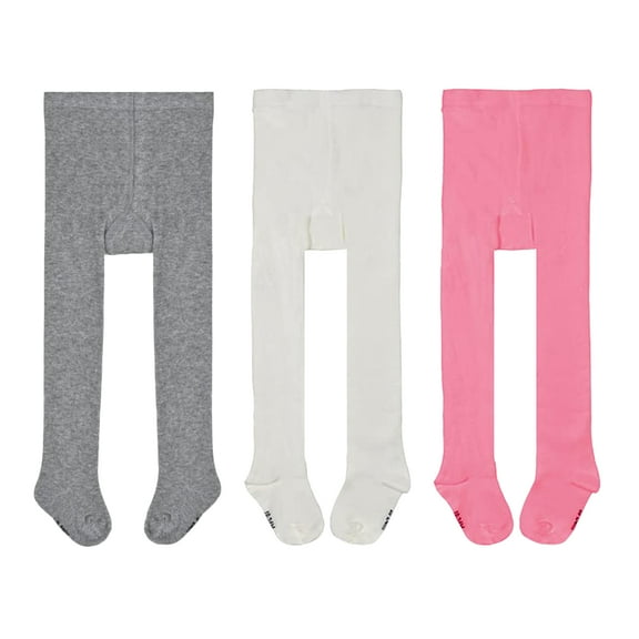 Elutong Baby Girls Tights Leggings 3 Pack Cotton Seamless Stocking Pants for 0-24 Month